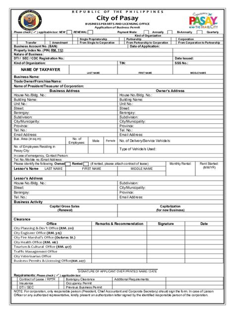 mayor's and health permit pasay